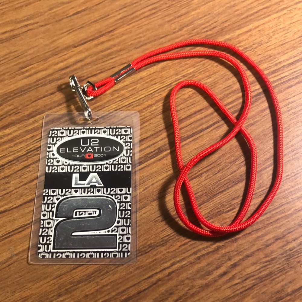 2001 Obsolete VIP Backstage Pass U2 Elevation Tour Los Angeles
